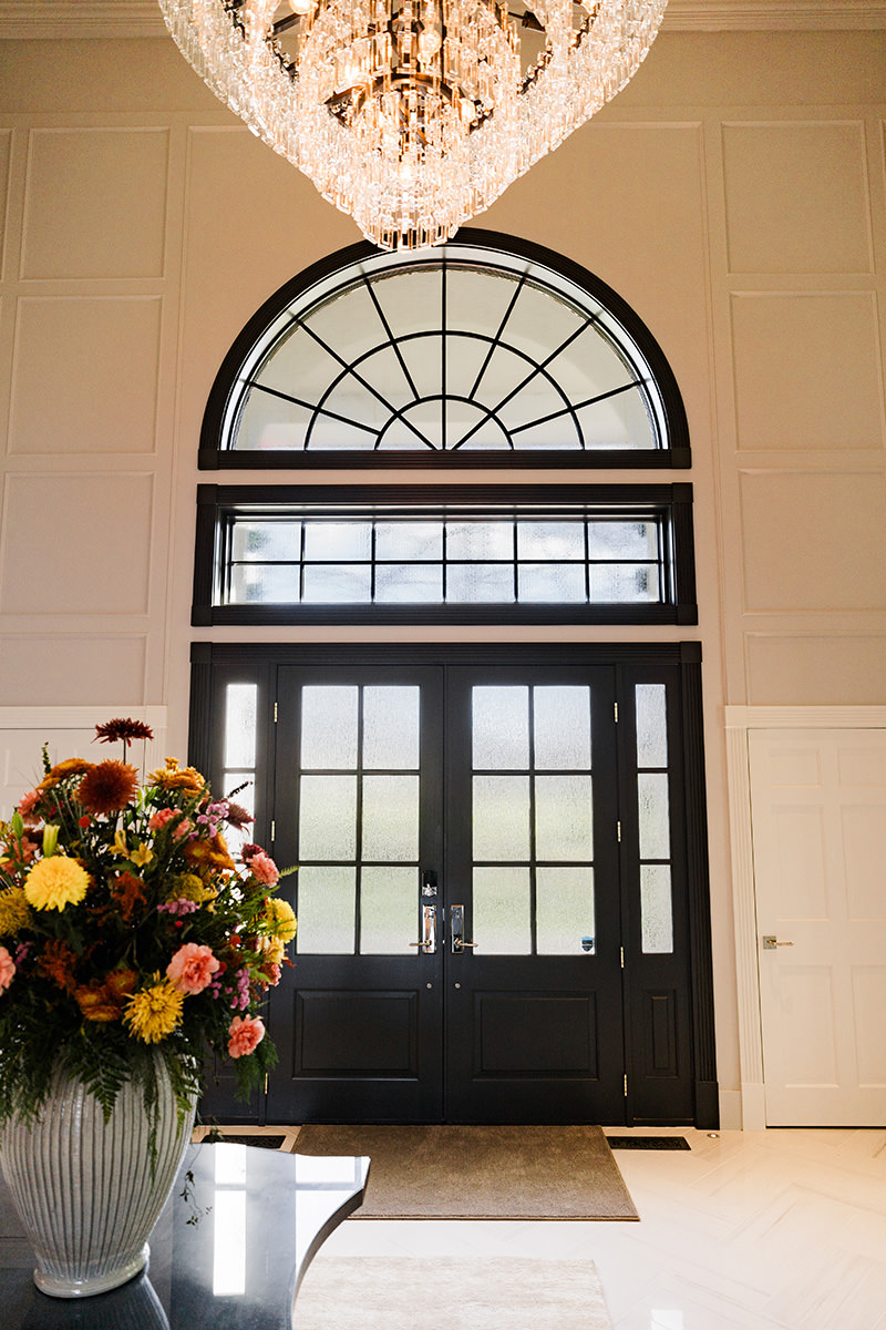 PMV - Project Highlight - Contemporary Lakehouse Entry 2 Freshly painted entry door and entry way.